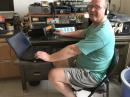 Me at my setup. Angelos radios in background.